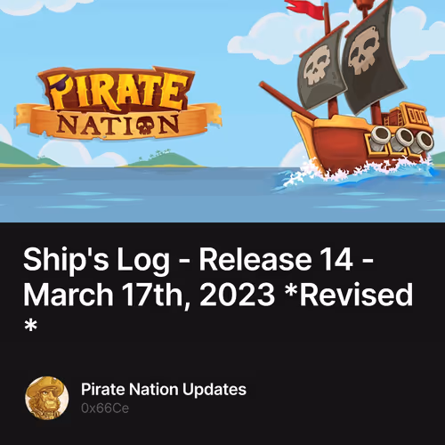 Ship's Log - Release 14 - March 17th, 2023 *Revised*