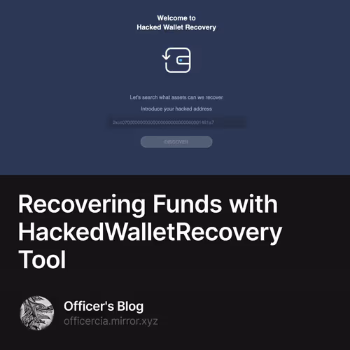 Recovering Funds with HackedWalletRecovery Tool