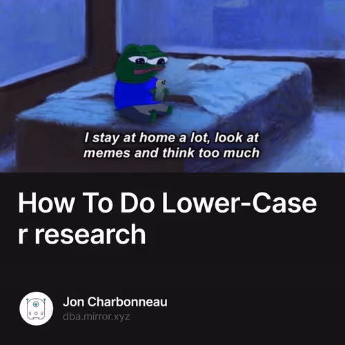 How To Do Lower-Case r research