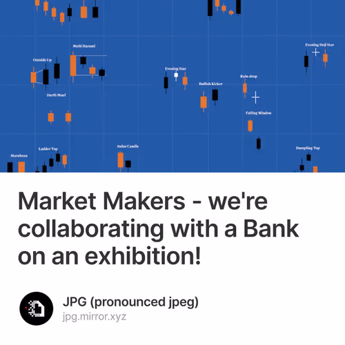 Market Makers - we're collaborating with a Bank on an exhibition!