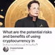 What are the potential risks and benefits of using cryptocurrency in international trade?