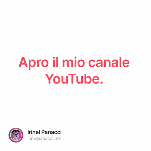 Apro il mio canale YouTube.