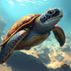 Sea Turtle Surfing