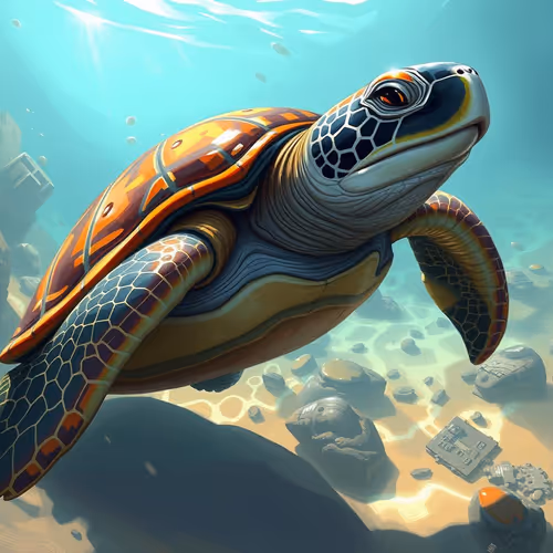 Sea Turtle Surfing