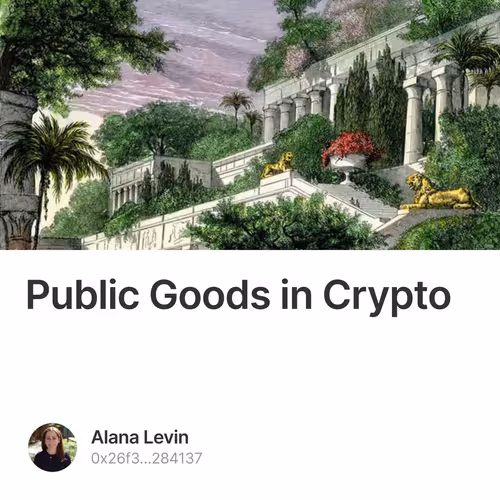 Public Goods in Crypto 151/1000