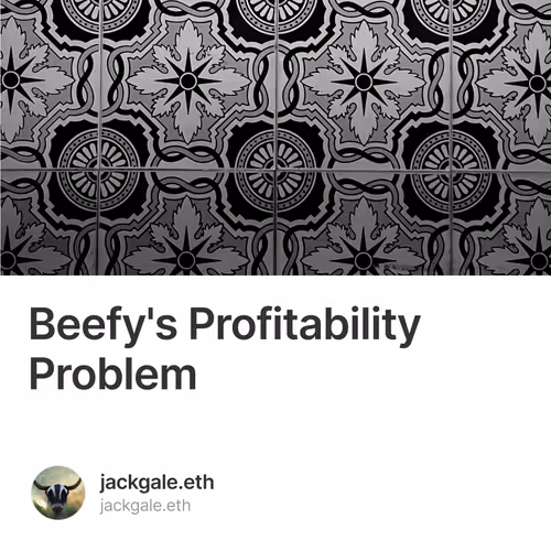 Beefy's Profitability Problem