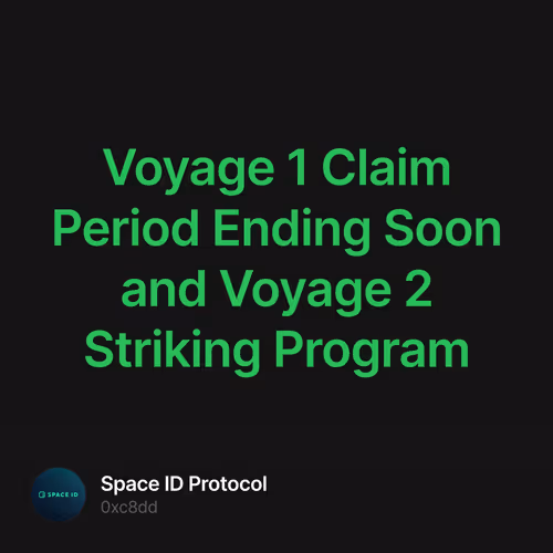 Voyage 1 Claim Period Ending Soon and Voyage 2 Striking Program