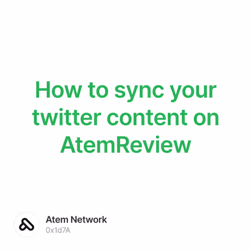 How to sync your twitter content on AtemReview