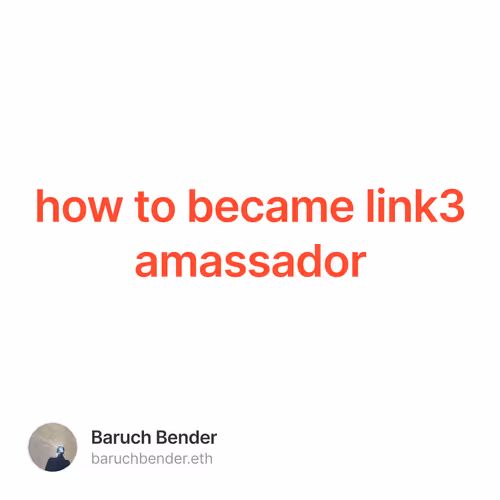 how to became link3 amassador