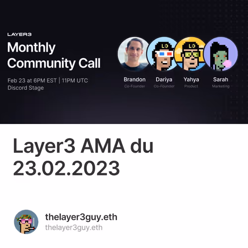 Layer3 AMA du 23.02.2023