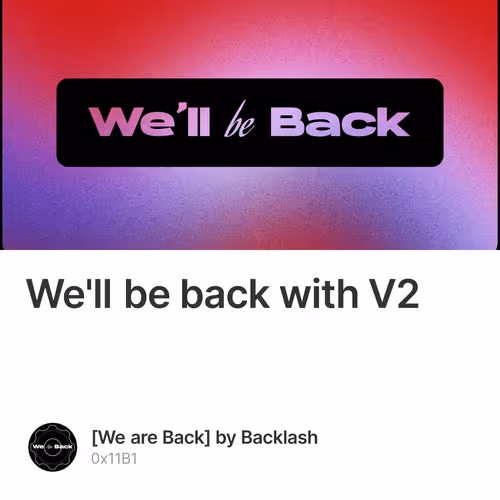 We'll be back with V2