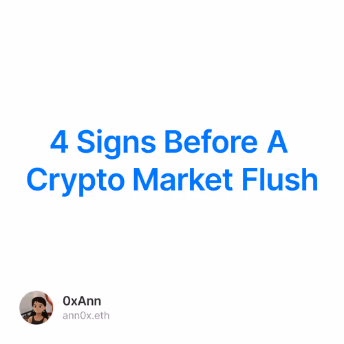4 Signs Before A Crypto Market Flush
