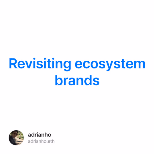 Revisiting ecosystem brands