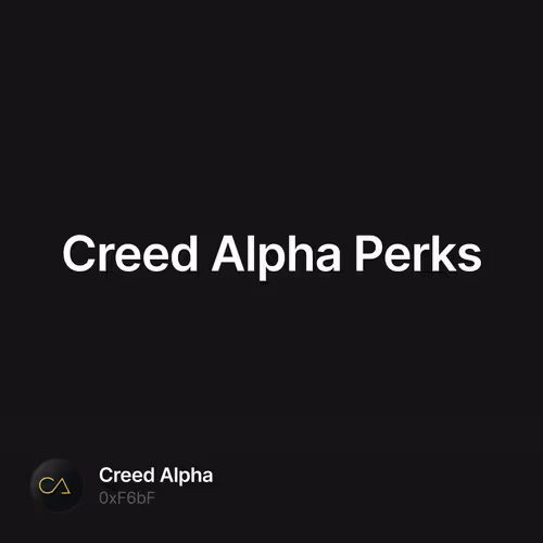 Creed Alpha Perks