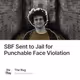 SBF Sent to Jail for Punchable Face Violation