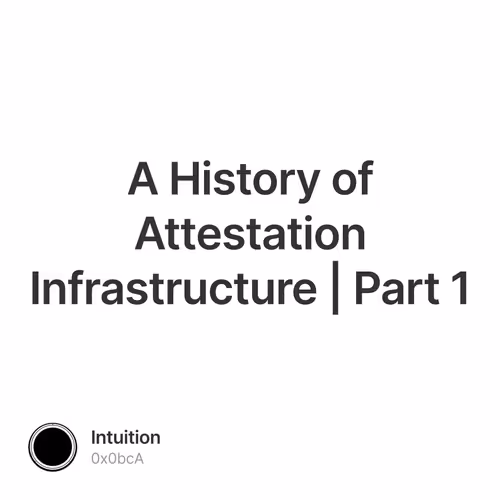 A History of Attestation Infrastructure | Part 1