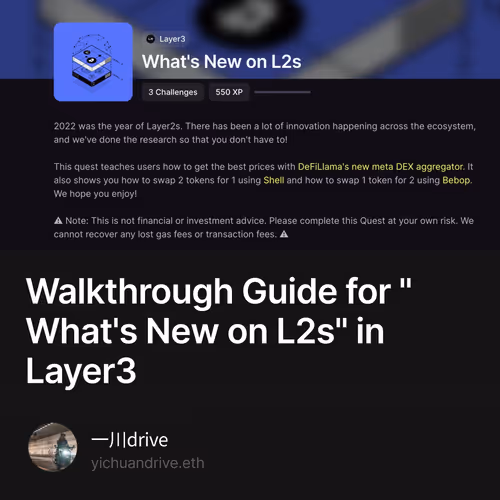 Walkthrough Guide for "What's New on L2s" in Layer3