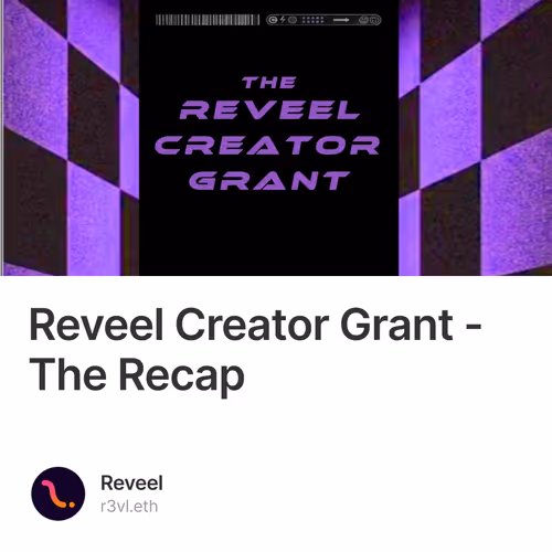 Reveel Creator Grant - The Recap