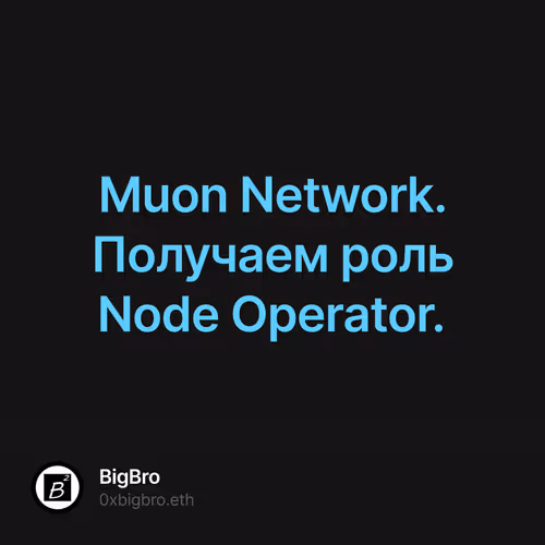 Muon Network. Получаем роль Node Operator.
