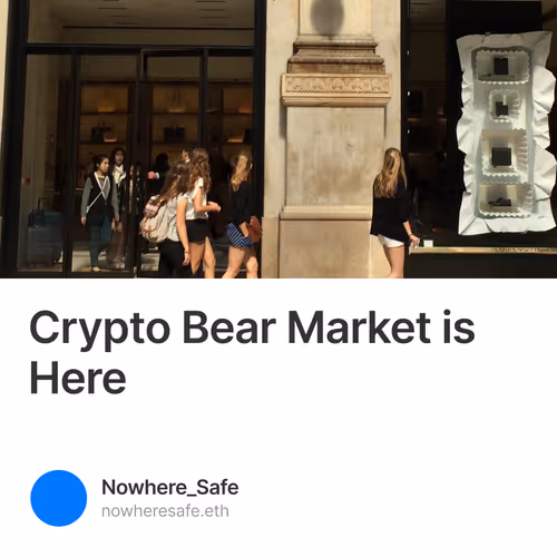 Crypto Bear Market is Here