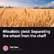 Realistic yield Separating the wheat from the chaff