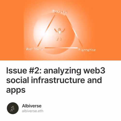 Issue #2: analyzing web3 social infrastructure and apps