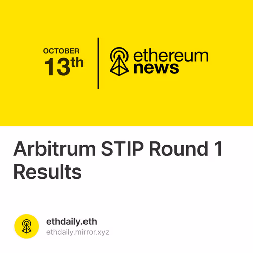 Arbitrum STIP Round 1 Results