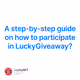 A step-by-step guide on how to participate in LuckyGiveaway?