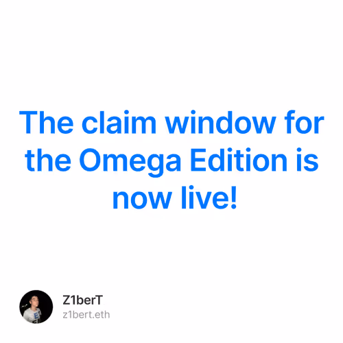 The claim window for the Omega Edition is now live!