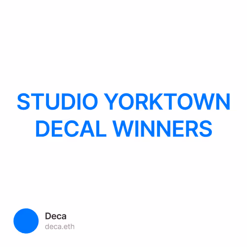 STUDIO YORKTOWN DECAL WINNERS