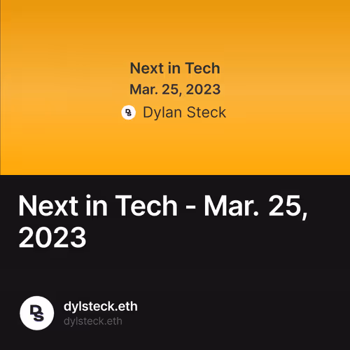 Next in Tech - Mar. 25, 2023