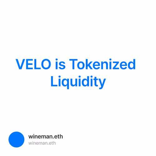 VELO is Tokenized Liquidity