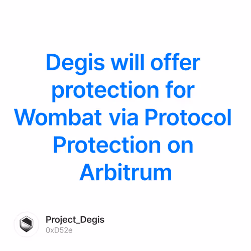 Degis will offer protection for Wombat via Protocol Protection on Arbitrum