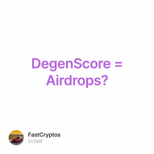 DegenScore = Airdrops?