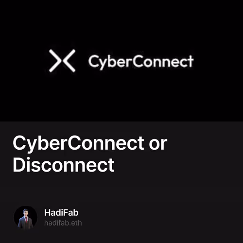 CyberConnect or Disconnect