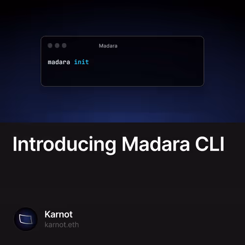 Introducing Madara CLI