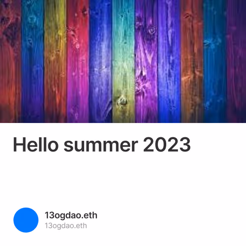 Hello summer 2023