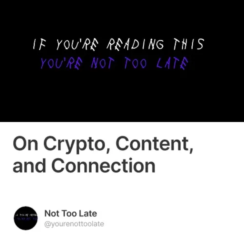On Crypto, Content, and Connection
