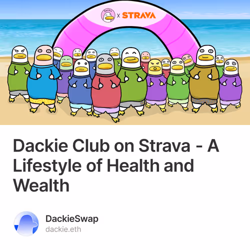 Dackie Club on Strava - A Lifestyle of Health and Wealth