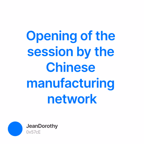 Opening of the session by the Chinese manufacturing network