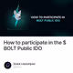How to participate in the $BOLT Public IDO