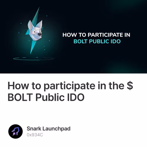 How to participate in the $BOLT Public IDO