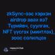 zkSync-ээс хэрхэн airdrop авах вэ? Түрийвч, суулгах, NFT үүсгэх (минтлэх), зоос солилцох