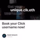 Book your Click username now!