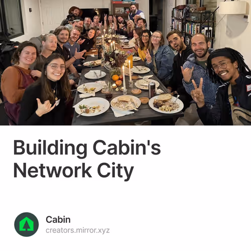 Building Cabin's Network City