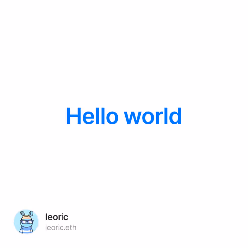Hello world