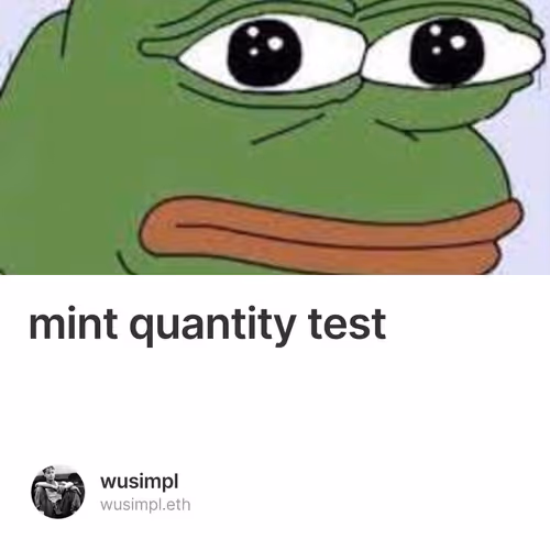 mint quantity test