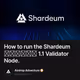 How to run the Shardeum 𝗦𝗽𝗵𝗶𝗻𝘅 1.1 Validator Node.