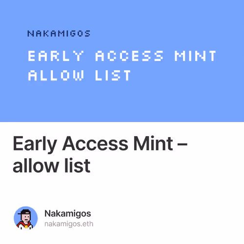 Early Access Mint – allow list
