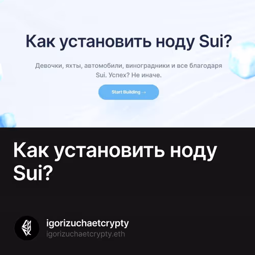 Как установить ноду Sui?